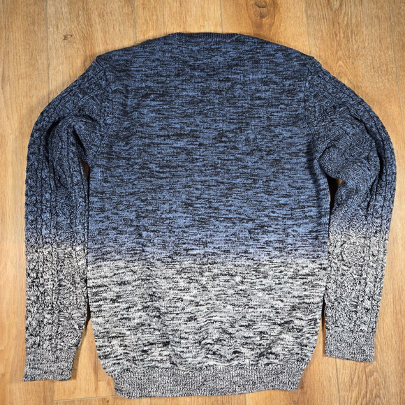 Buffalo David Bitton Sweater Mens XL Blue Cable Knit Pullover Crew Neck Knitwear - Picture 10 of 10
